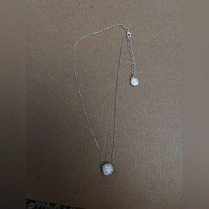 silver chain ball necklace